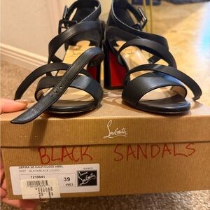 Christian Louboutin Elegant Black Sandals